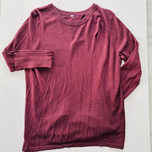 Lululemon Bring It Backbend Sweater Redwood Size 14 Cashmere Blend $118 Keyhole - Picture 3 of 4